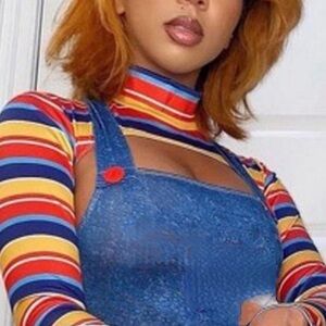 Colorful Striped Long Sleeve Crop Top